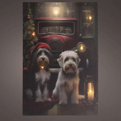 LED-Leinwand "Zwei Hunde"