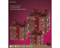 LED Geschenkschachteln 3er Set rot warmweiße LED 25x25x30cm