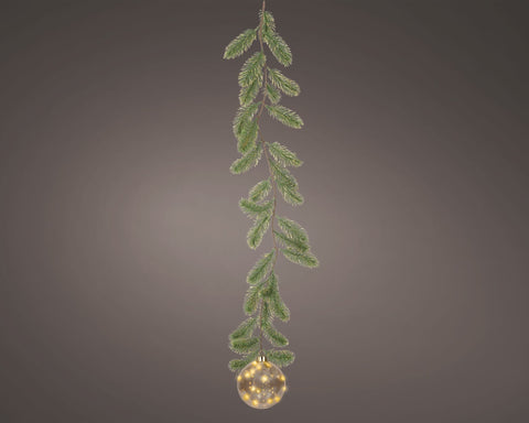 Mikro-LED Kugel mit Blättern klassischwarm 10 cm