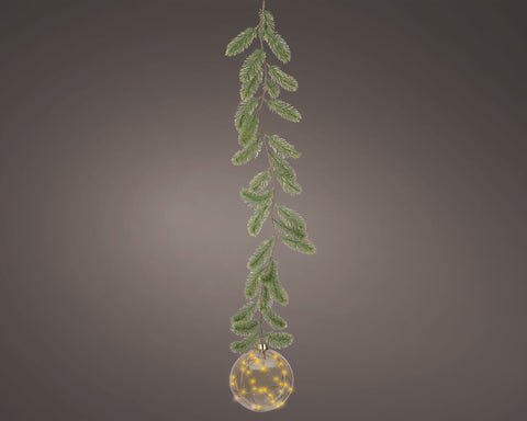 LED-Kugel mit Blättern klassischwarm 14 cm