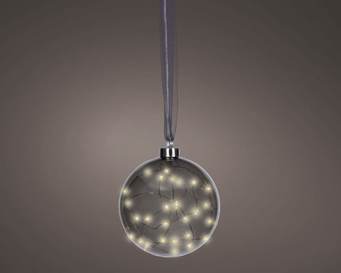 Mikro-LED Kugel mit Sparkle-Effekt 30 LED / 14 cm