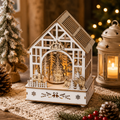 LED Szene Holz Baum Bewegung natur warmweiße LED 15x18x23.8cm