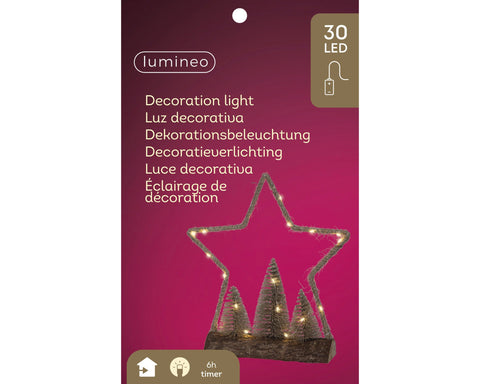 LED Tischlampe Jute gold warmweiße LED 8.5x29x32cm