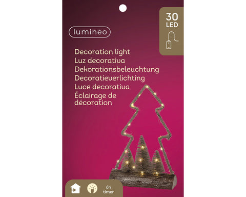 LED Tischlampe Jute gold warmweiße LED 9x23.5x34cm