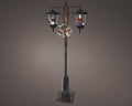 LED Doellaterne Schneefallfunktion antique brass kaltweiße LED 40x80x188cm