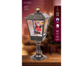LED Tischlaterne Schneefallfunktion antique brass kaltweiße LED 27x27x70cm