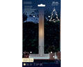 LED Fensterbeleuchtung Tanne transparent warmweiße LED 1x14x17.5cm