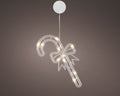 LED Fensterbeleuchtung Zuckerstange transparent warmweiße LED 1x12.5x22cm