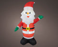 Led aufblasbarer santa claus mit kaltweißen leds in rotem anzug, grünen handschuhen und gelbem gürtelschnalle
