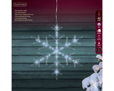 LED Schneeflocke 8 Leuchtmodi Outdoor kaltweiße LEDe LED 1.4x38x33cm