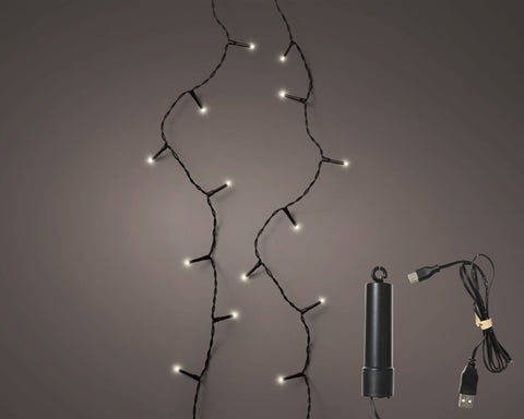 LED-Lichterkette „Duracharge Basic Twinkle“ warmweiss 100LED / 7.43m