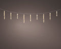 LED Icicle Lichterkette Flash-Effekt Outdoor transparent warmweiße LED 300x39cm