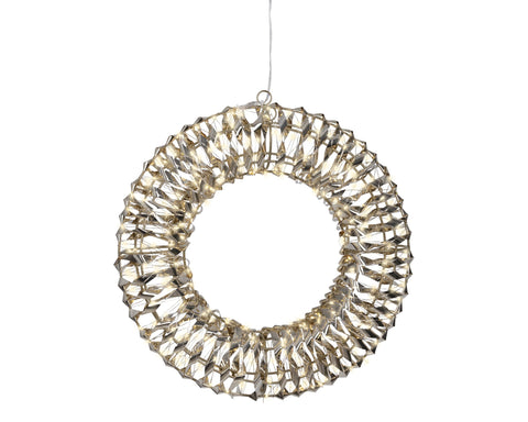LED Kranz Outdoor gold warmweiße LED 38x8cm