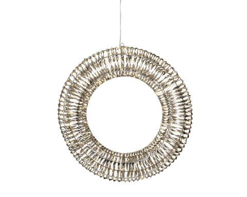 LED Kranz Outdoor gold warmweiße LED 70x15cm