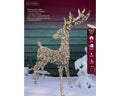 LED Rentier Outdoor gold warmweiße LED 18x65x130cm