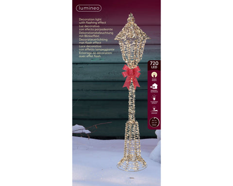 LED Straßenlaterne Outdoor gold warmweiße LED 30x30x150cm