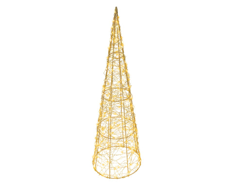 LED Konus Outdoor gold warmweiße & klassischwarme LED 18x60cm