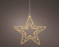 LED Stern Outdoor gold warmweiße & klassischwarme LED 38x1cm