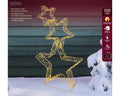 LED Sterne Outdoor gold warmweiße & klassischwarme LED 16x50x80cm
