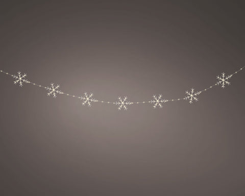 Mikro-LED Schneeflockengirlande 160 LED / 2.25 m