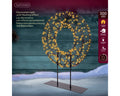 LED Kranz auf Ständer Outdoor schwarz klassischwarme LED 7x28x38cm