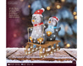 LED Pinguin auf Schlitten Acryl Outdoor kaltweiße LED 61.5x31x56.5cm