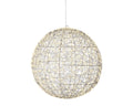 LED Kugel Outdoor silber warmweiße LED 58cm