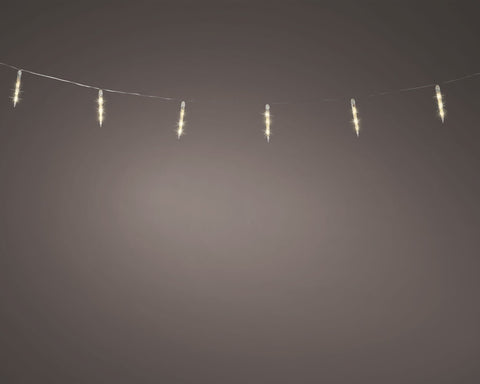 LED-Lichterkette „Icicle Lights“ Schneefallfunktion warmweiss 8LED / 280cm