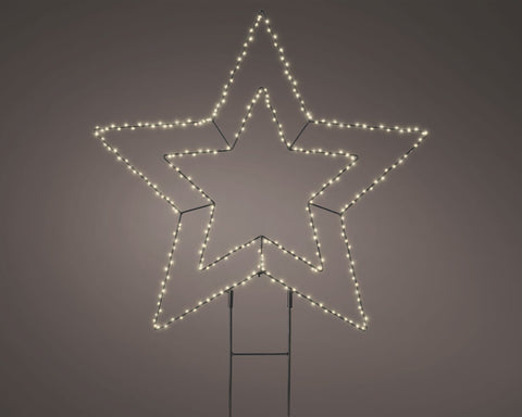 Mikro-LED Gartenstecker Stern warmweiss 60 cm