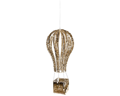 LED Ballon Outdoor gold warmweiße LED 47x47x100cm