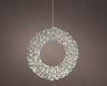 LED Kranz Outdoor silber warmweiße LED 38x9cm