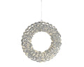 LED Kranz Outdoor silber warmweiße LED 38x9cm