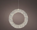 LED Kranz Outdoor silber warmweiße LED 58x10cm