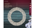 LED Kranz Outdoor silber warmweiße LED 58x10cm