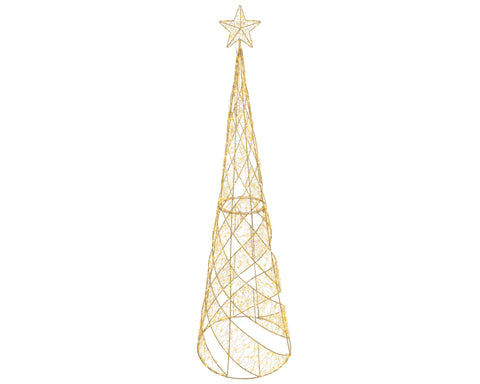 LED Baum Outdoor gold warmweiße & klassischwarme LED 50x168cm