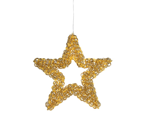LED Stern Outdoor gold klassischwarme LED 58x10cm