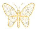 LED Schmetterling Outdoor gold warmweiße & klassischwarme LED 1x28x23cm