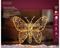 LED Schmetterling Outdoor gold warmweiße & klassischwarme LED 1x28x23cm