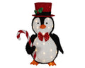 LED Pinguin Stoff Outdoor warmweiße LED 28x45x66cm