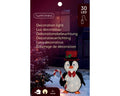 LED Pinguin Stoff Outdoor warmweiße LED 28x45x66cm