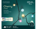 LED Cherrybeleuchtung Outdoor schwarz 120 softbune LED 900cm