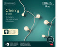 LED Cherrybeleuchtung Outdoor transparent 120 warmweiße LED 900cm