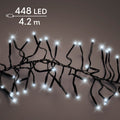 LED Lichterkette Cluster 8 Leuchtmodi Outdoor schwarz 448 kaltweiße LED 420cm