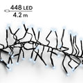 LED Lichterkette Cluster 8 Leuchtmodi Outdoor schwarz 448 kaltweiße LED 420cm