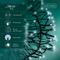 LED Lichterkette Cluster 8 Leuchtmodi Outdoor schwarz 768 kaltweiße LED 700cm