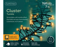 LED Lichterkette Cluster 8 Leuchtmodi Outdoor schwarz 768 klassischwarme LED 700cm