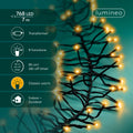 LED Lichterkette Cluster 8 Leuchtmodi Outdoor schwarz 768 klassischwarme LED 700cm