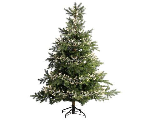 LED Lichterkette Cluster 8 Leuchtmodi Outdoor transparent 768 warmweiße LED 700cm