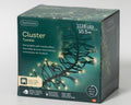 LED Lichterkette Cluster 8 Leuchtmodi Outdoor schwarz 1128 warmweiße LED 1050cm