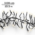 LED Lichterkette Cluster 8 Leuchtmodi Outdoor schwarz 1128 warmweiße LED 1050cm